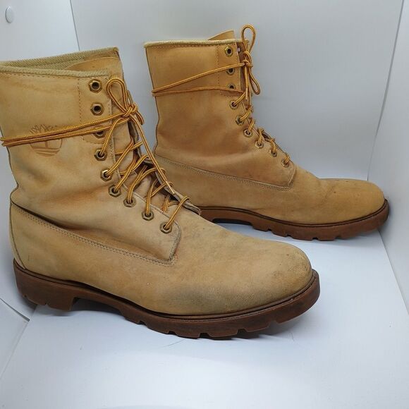 Timberland Men\'s Ankle Boots Sz 11 M Wheat Nubuck  Slip Resistant Lace Up 9-Eye main image 6